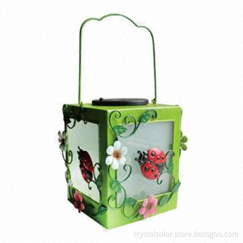 Solar iron ladybug lantern